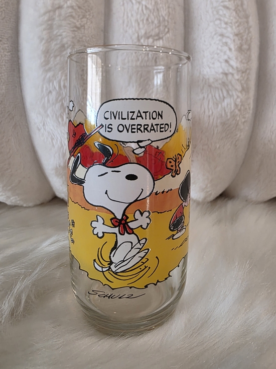 Snoopy Other - Snoopy Peanuts Tall Glass - McDonalds Vintage
